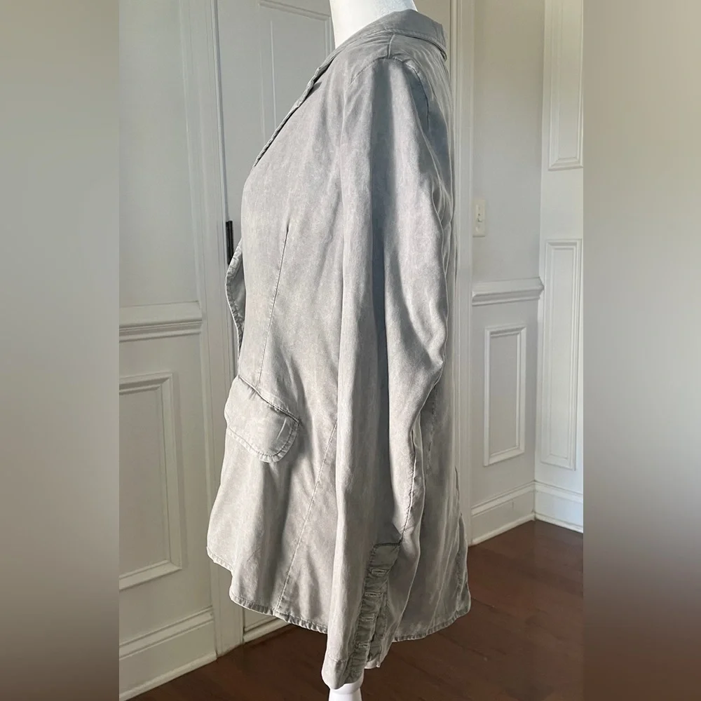 Bella Dahl Easy Longline Green/Gray Blazer Size M